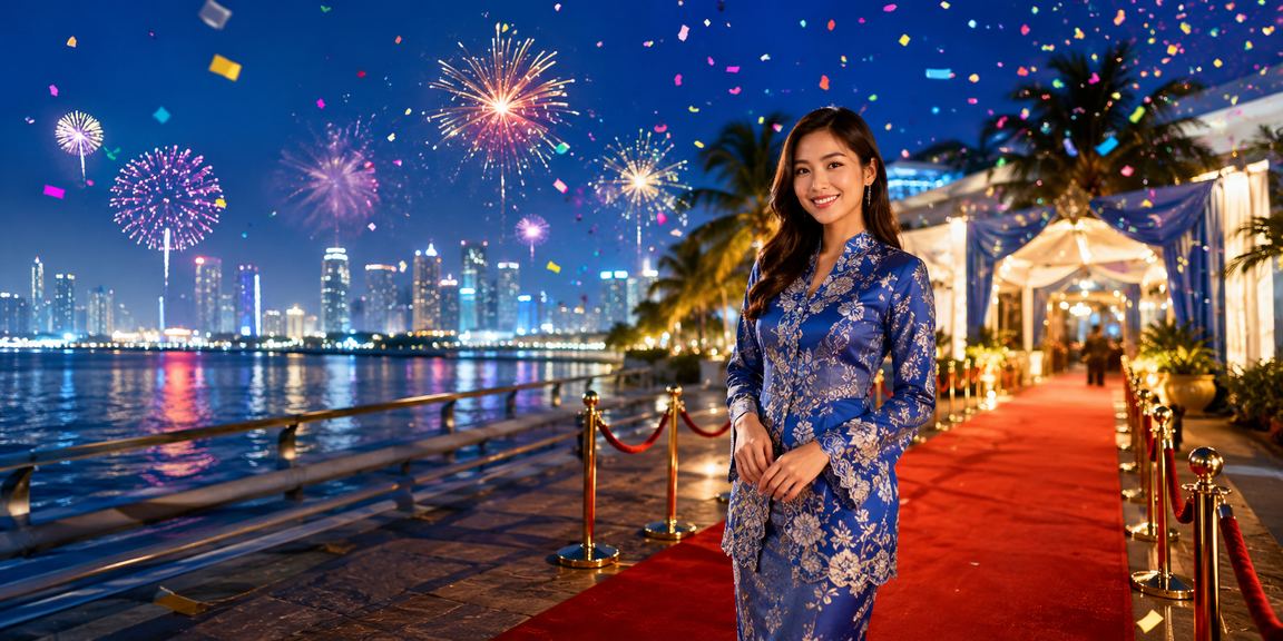 Suasana kasino pertaruhan Johor dengan pakaian tradisional baju kurung